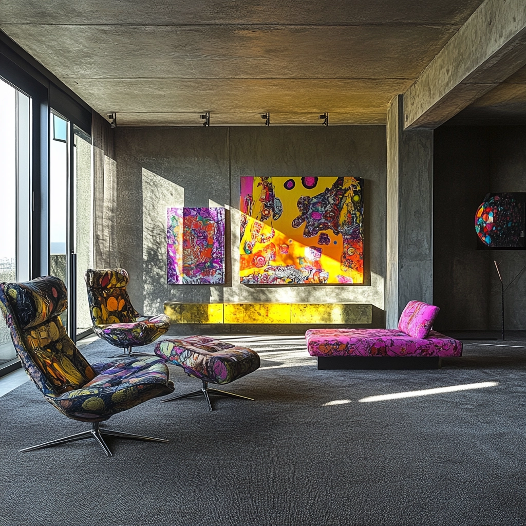 living room with carpet floors 41