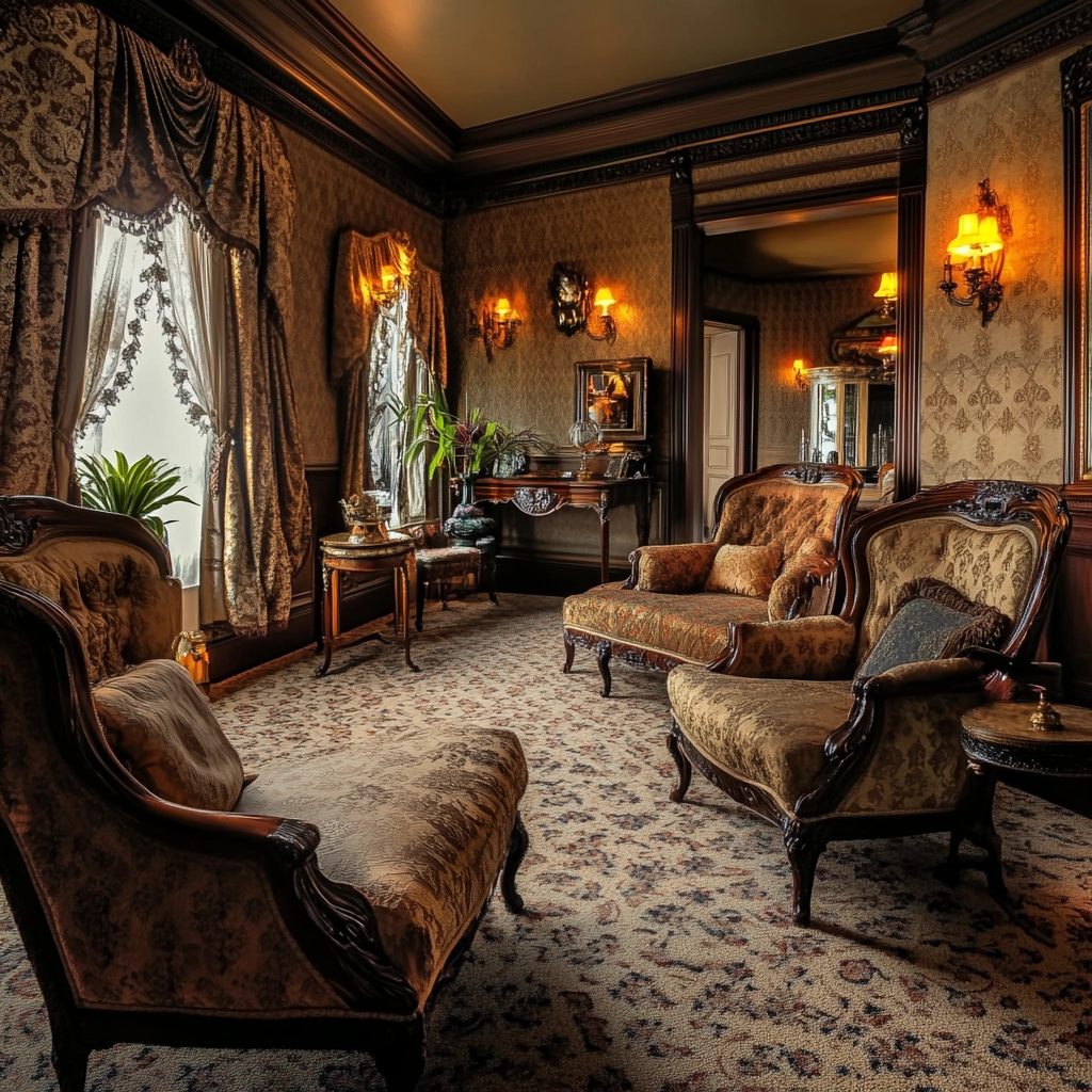 living room with carpet floors 45