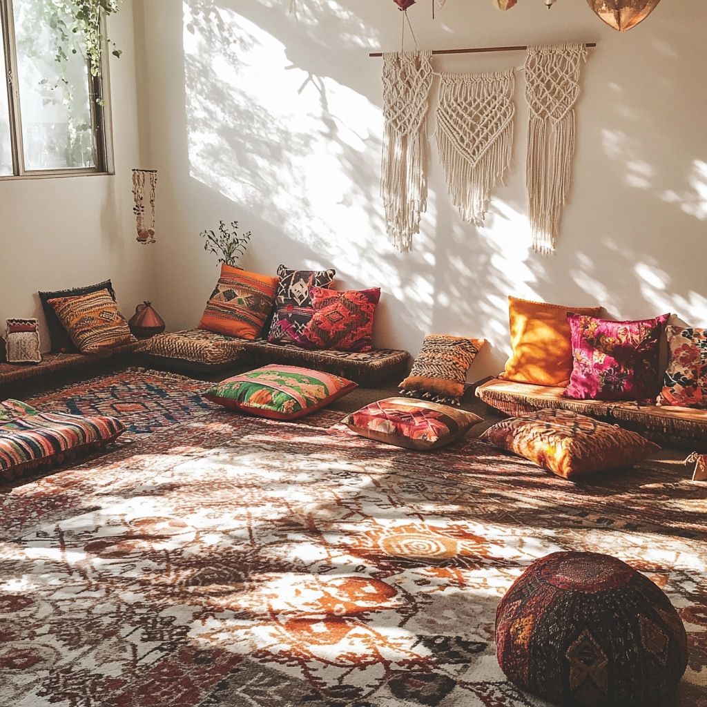 living room with carpet floors 5