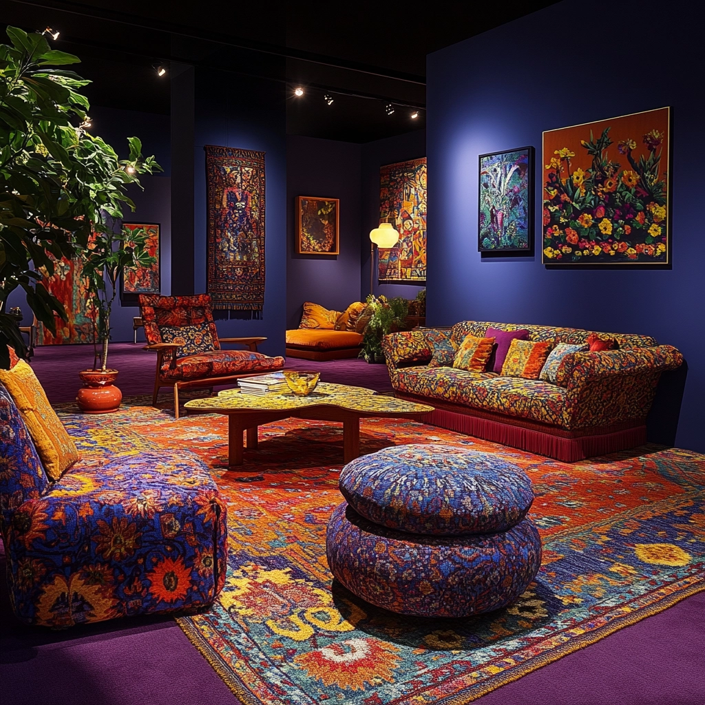 living room with carpet floors 54