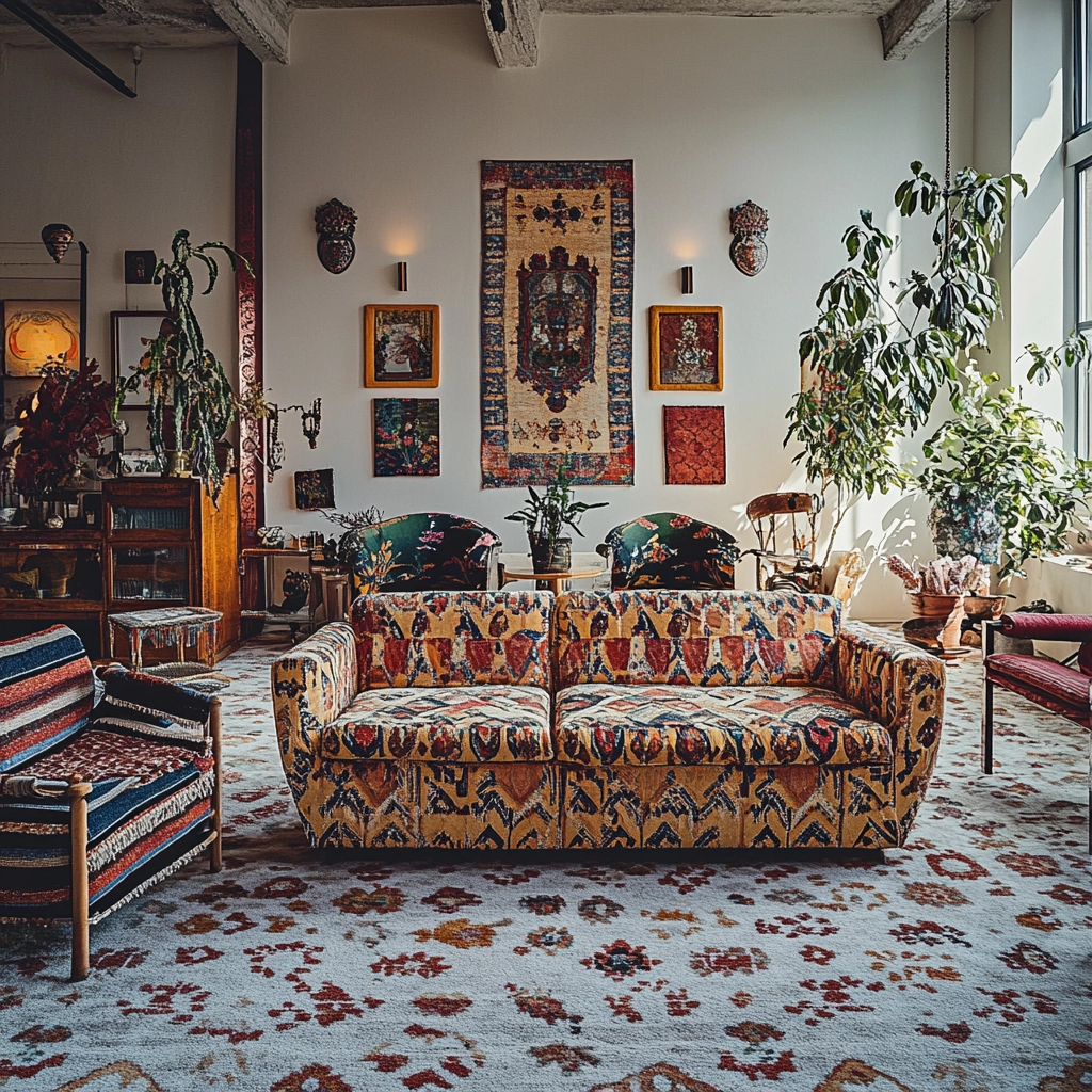living room with carpet floors 55