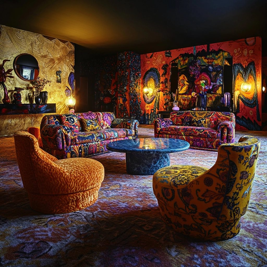living room with carpet floors 56