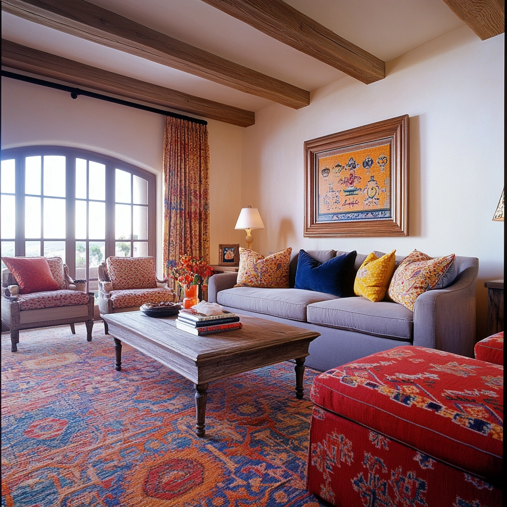 living room with carpet floors 59