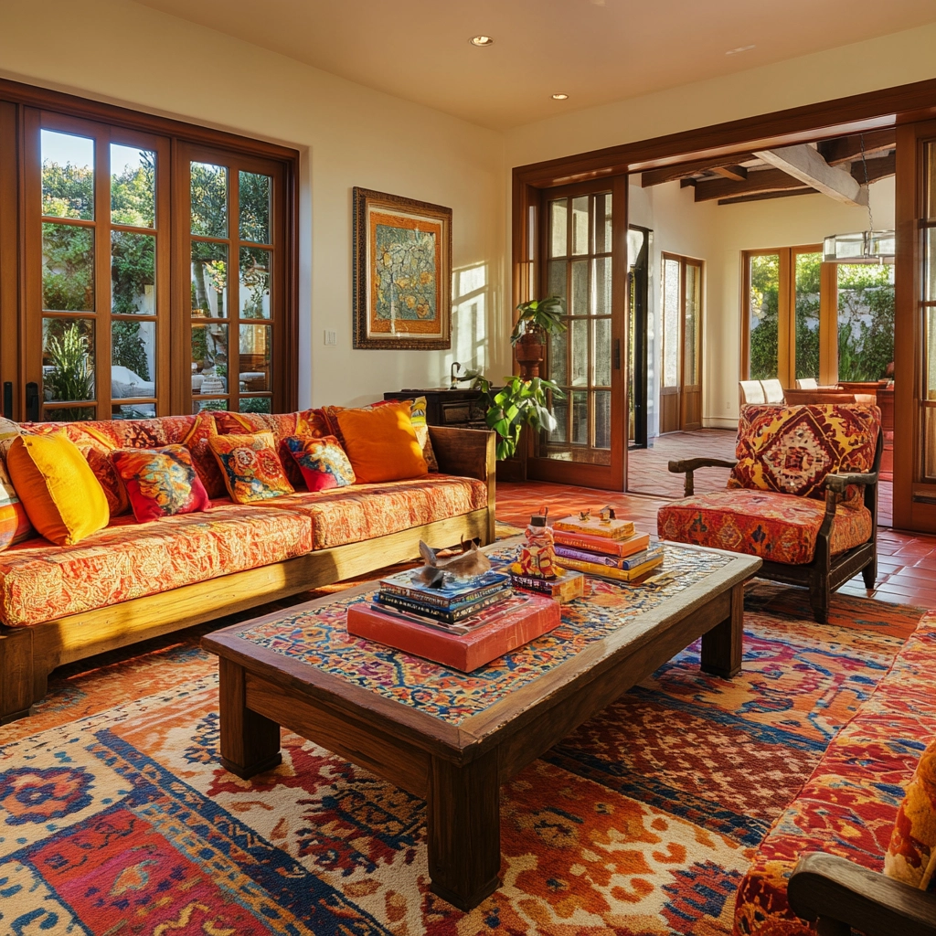 living room with carpet floors 60
