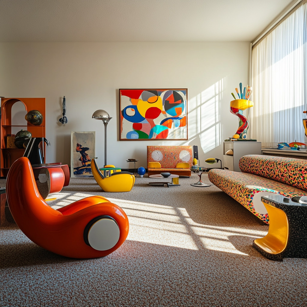living room with carpet floors 69