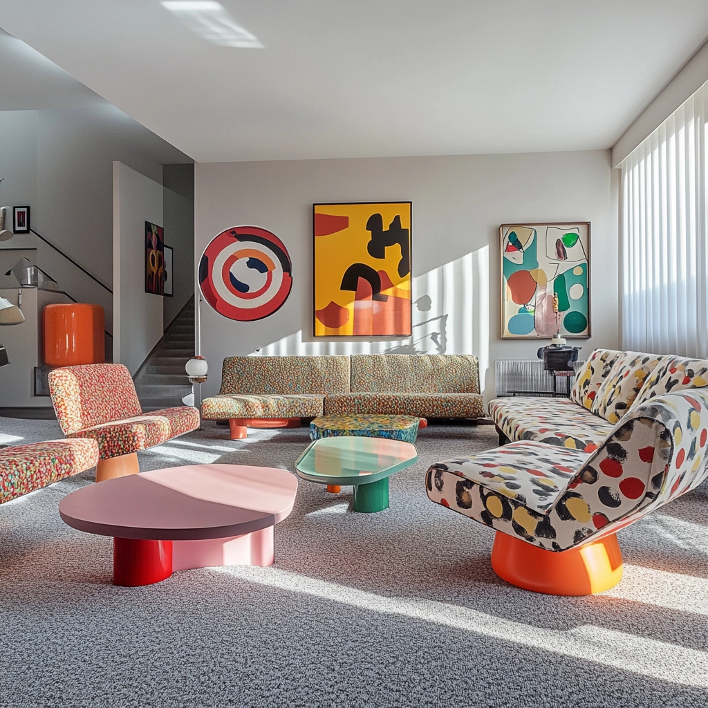 living room with carpet floors 70
