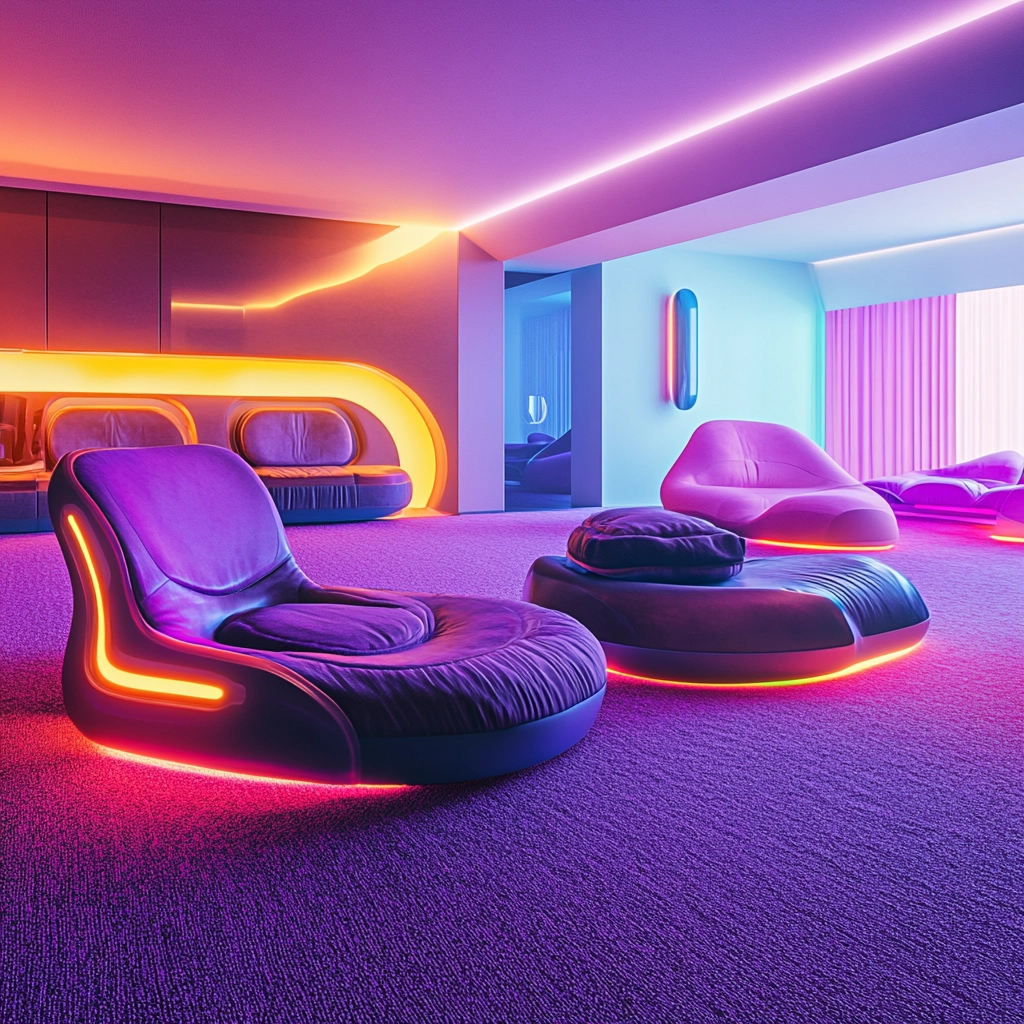 living room with carpet floors 77