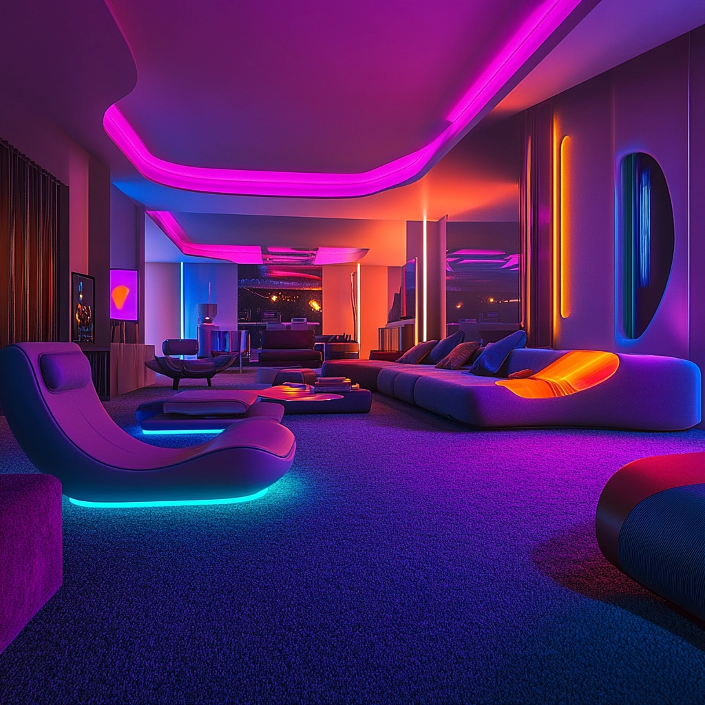 living room with carpet floors 78