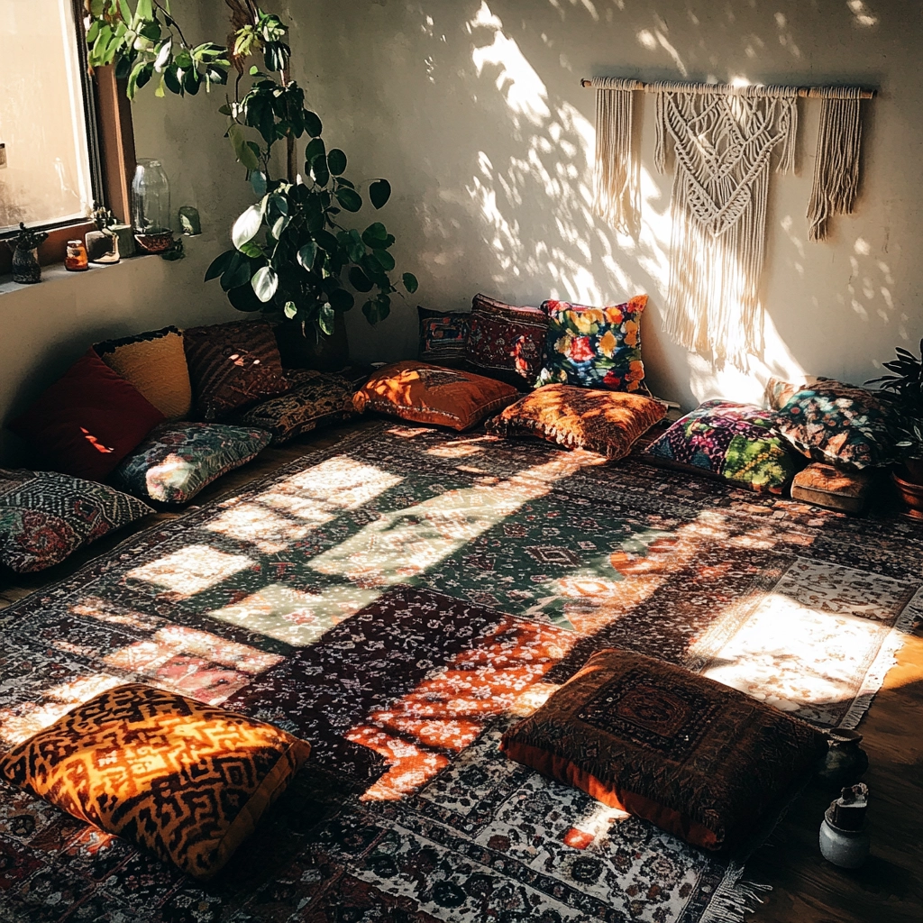 living room with carpet floors 8