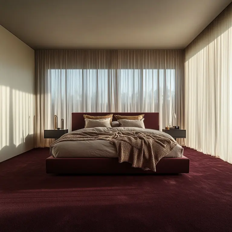 maroon carpet bedroom 1