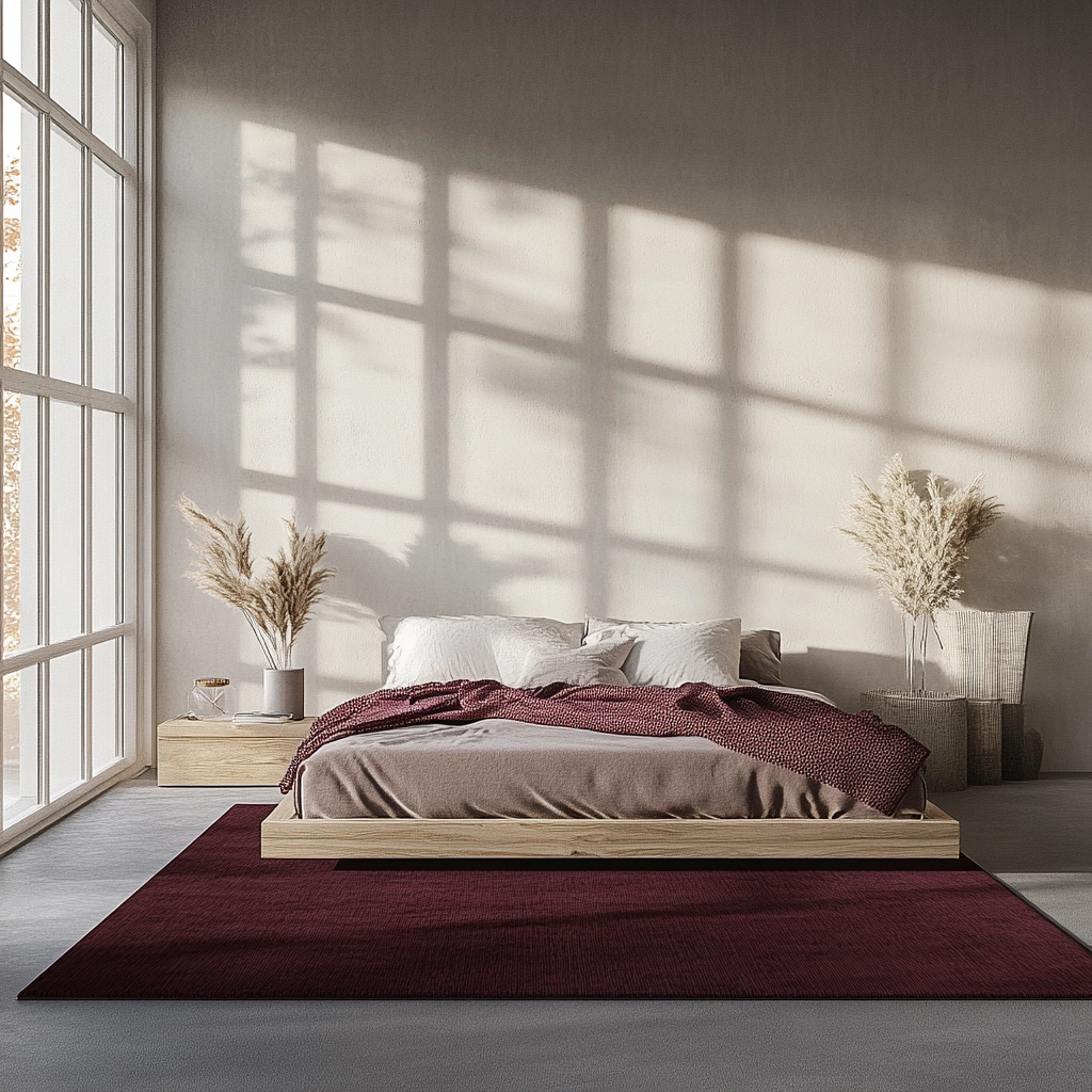 maroon carpet bedroom 11