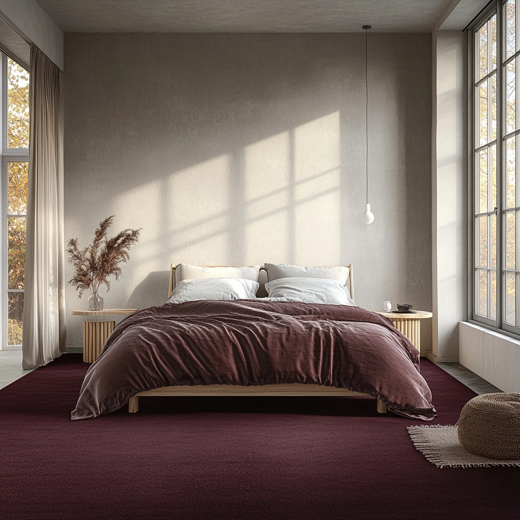 maroon carpet bedroom 12