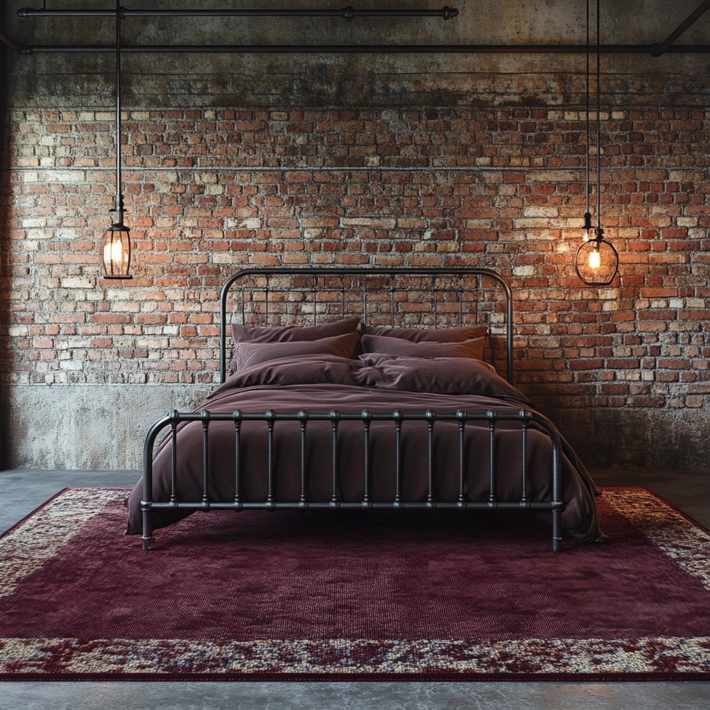maroon carpet bedroom 14