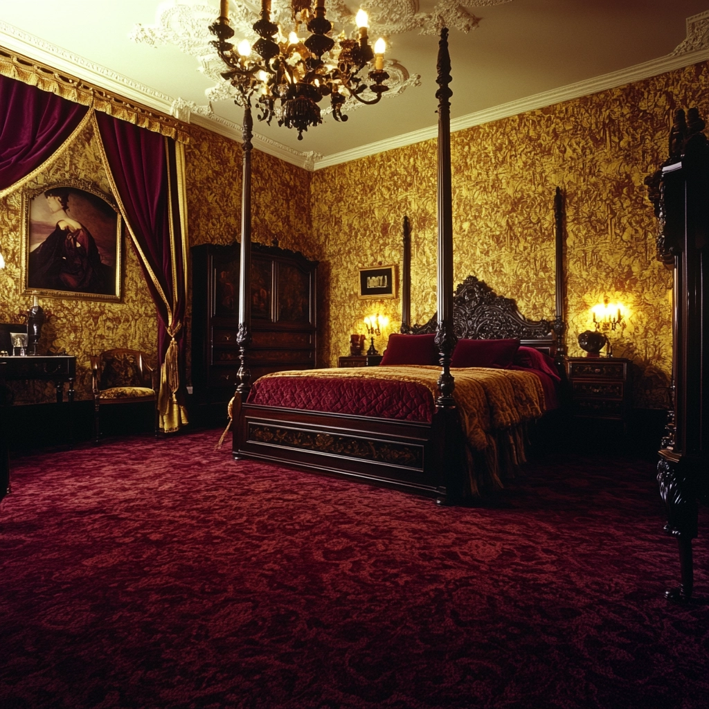 maroon carpet bedroom 17