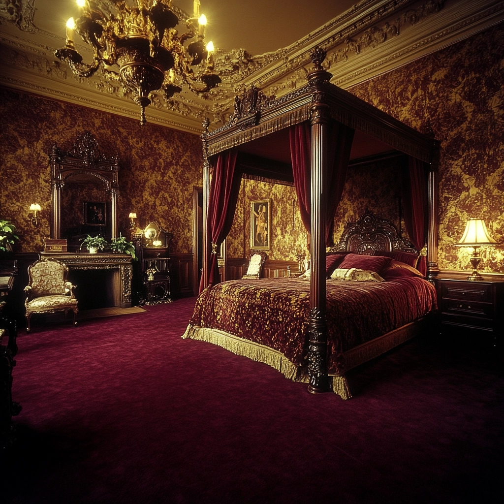 maroon carpet bedroom 18