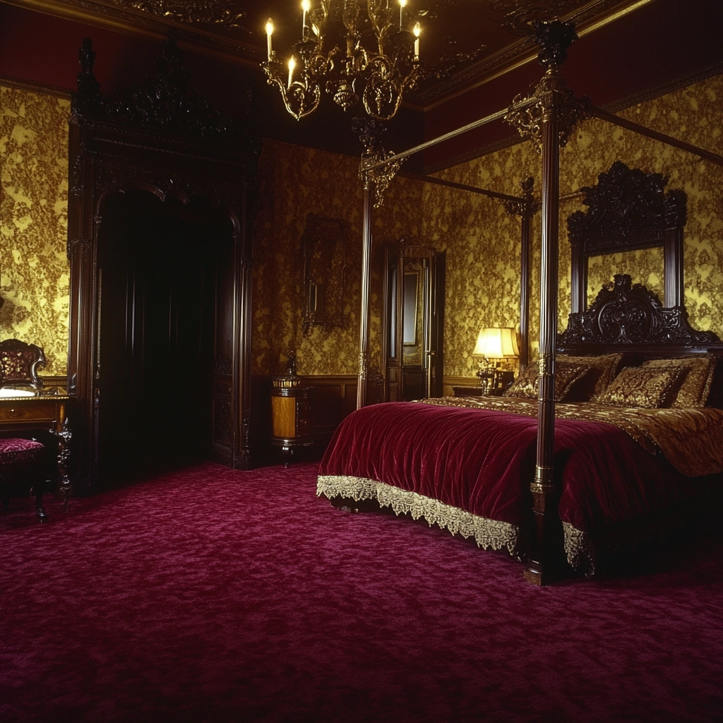 maroon carpet bedroom 19