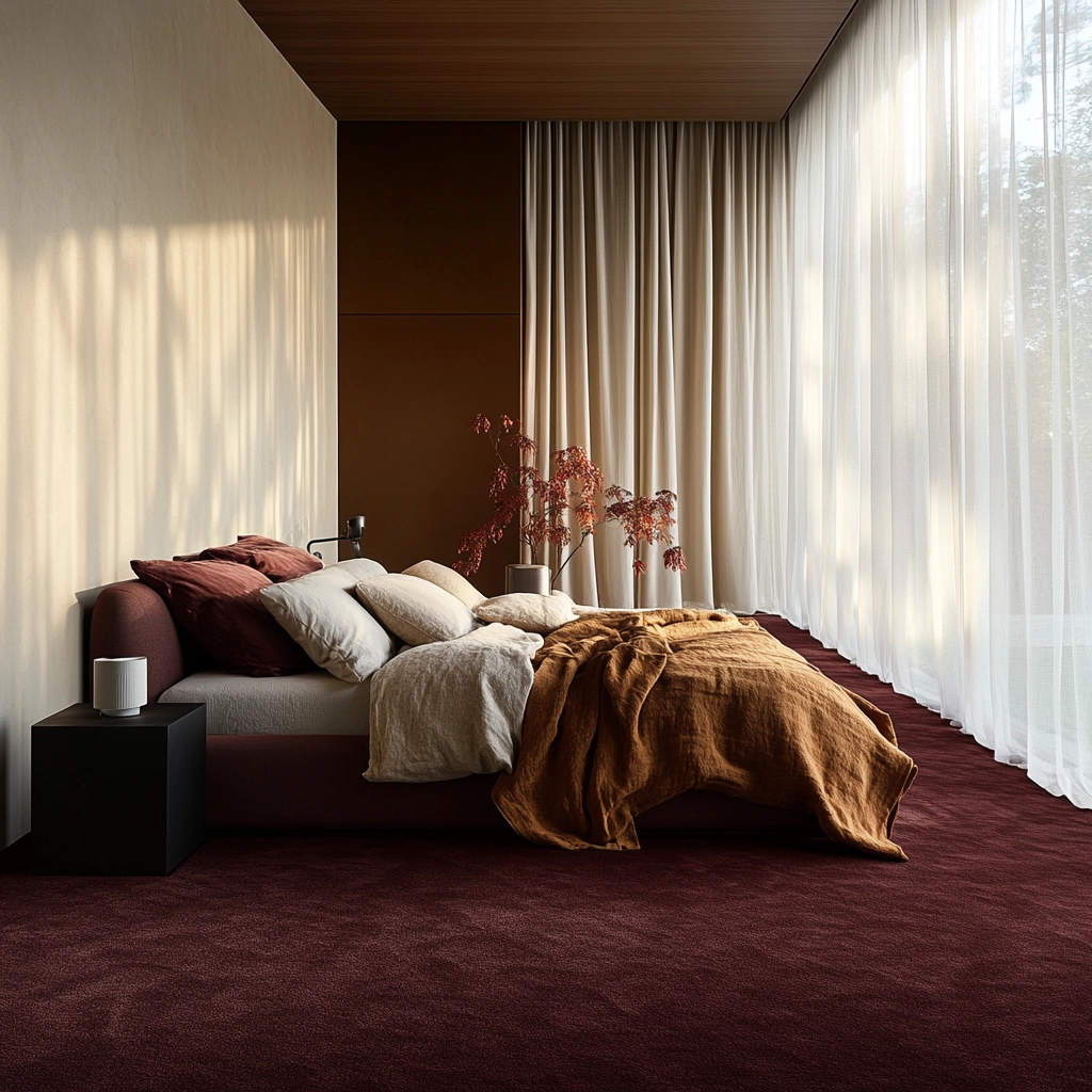 maroon carpet bedroom 2