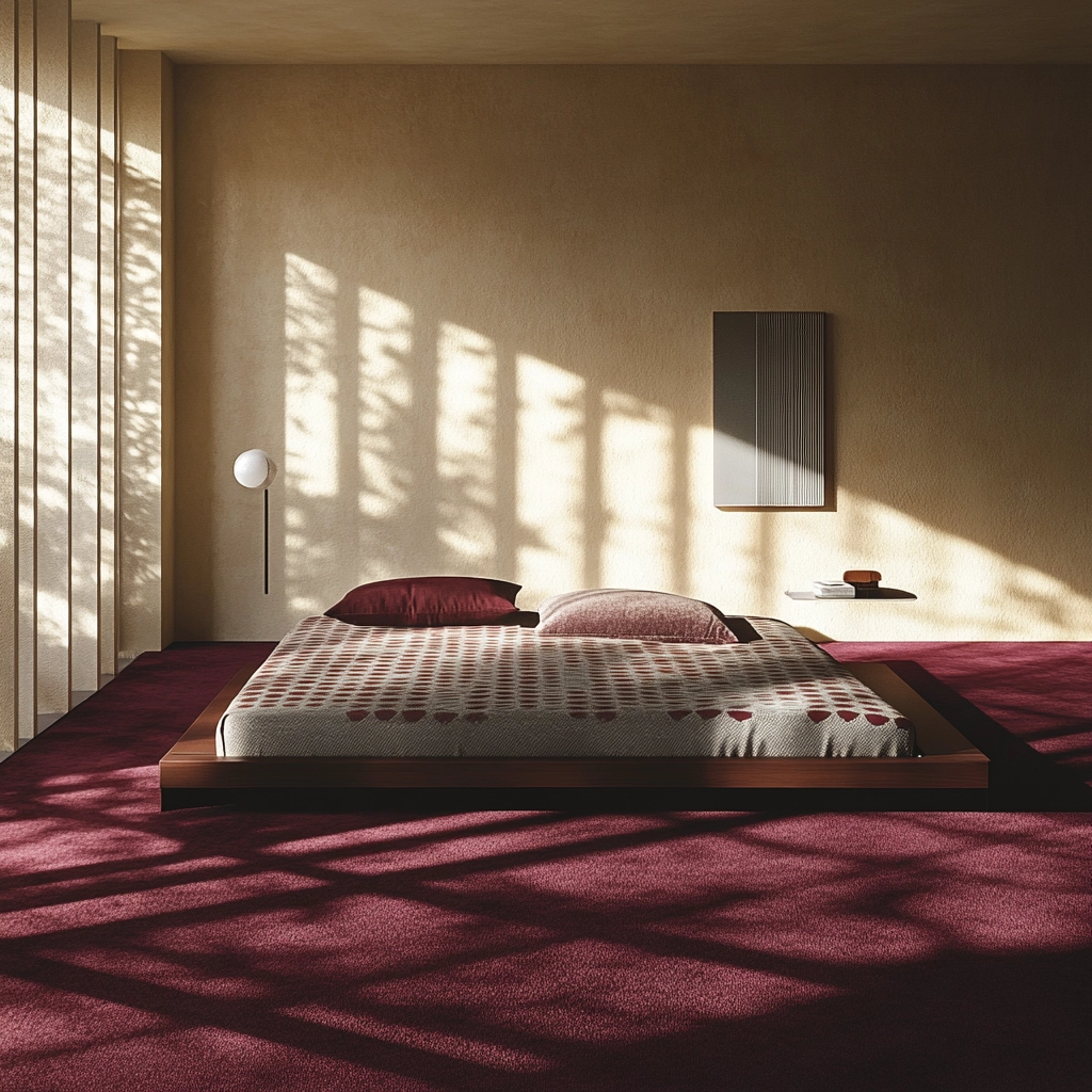 maroon carpet bedroom 24