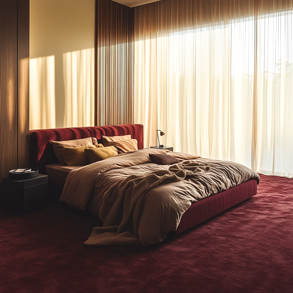maroon carpet bedroom 3