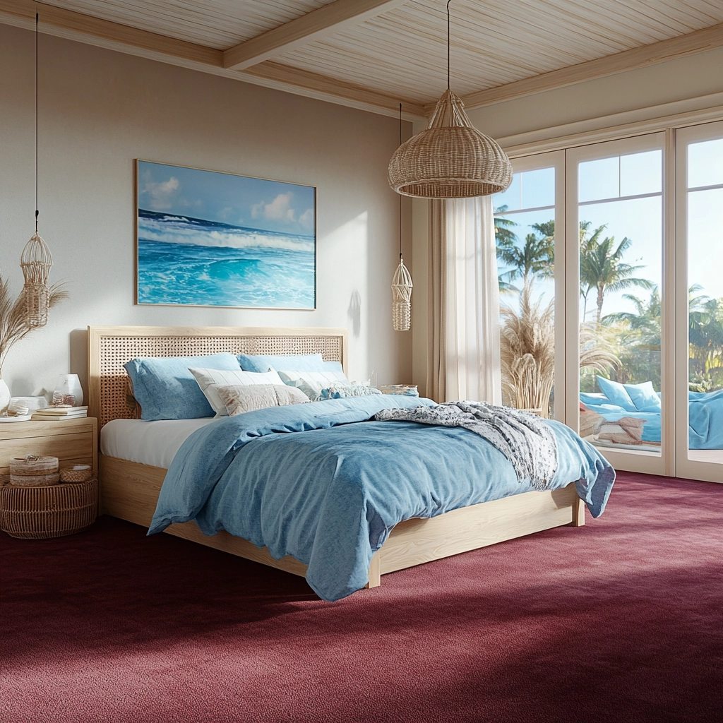 maroon carpet bedroom 38