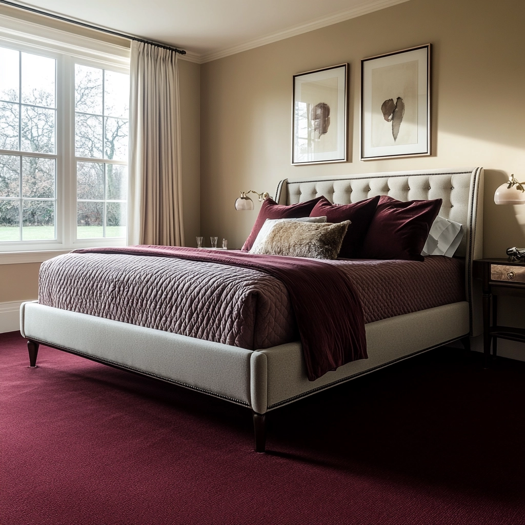maroon carpet bedroom 47