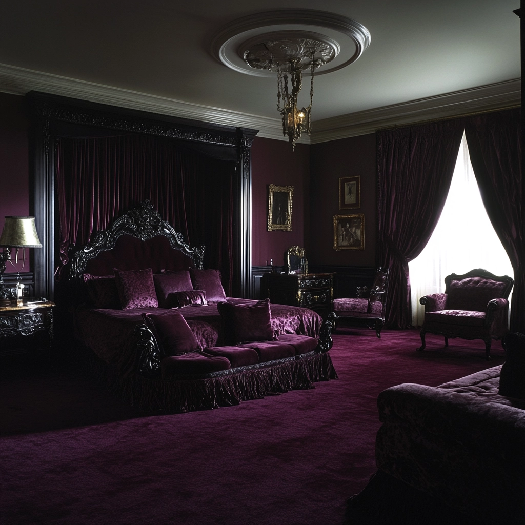 maroon carpet bedroom 64