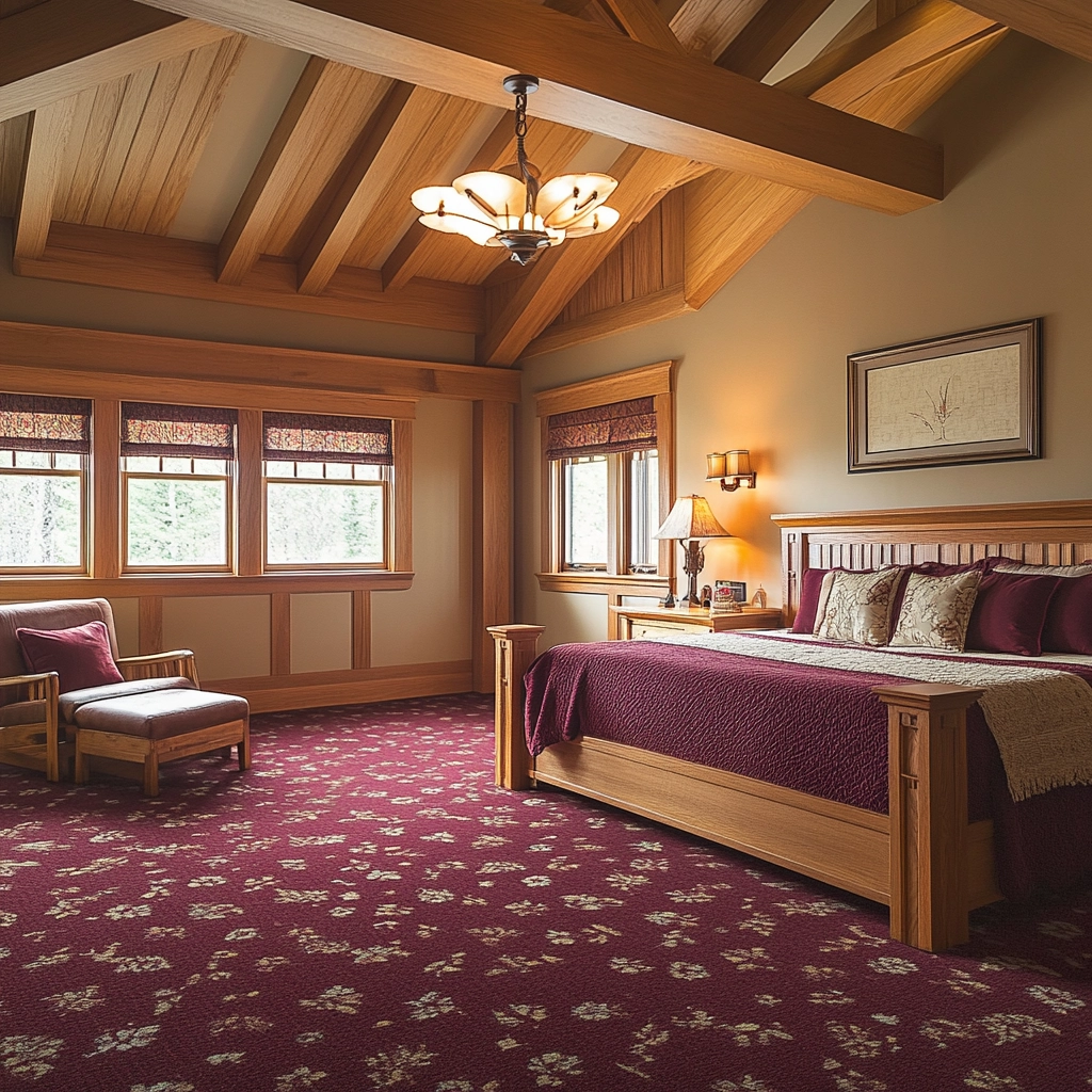 maroon carpet bedroom 73