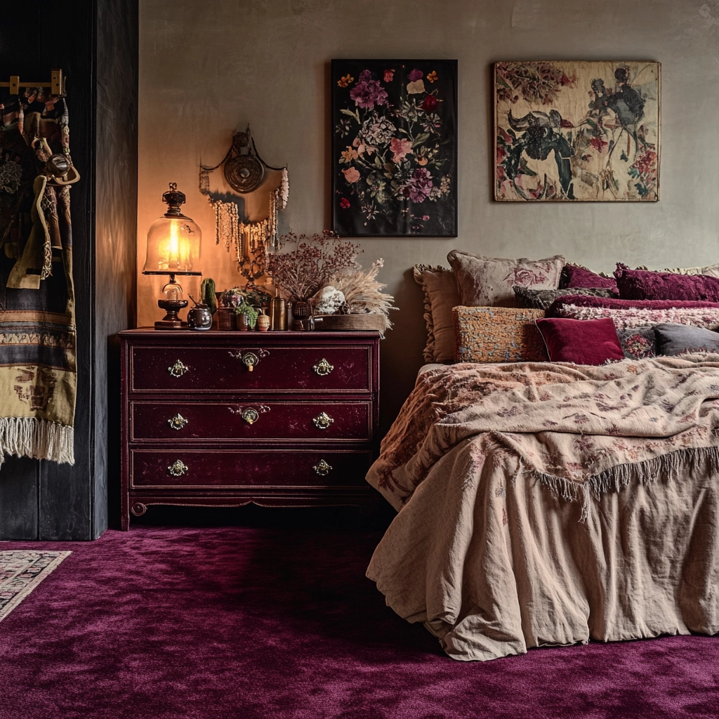 maroon carpet bedroom 8
