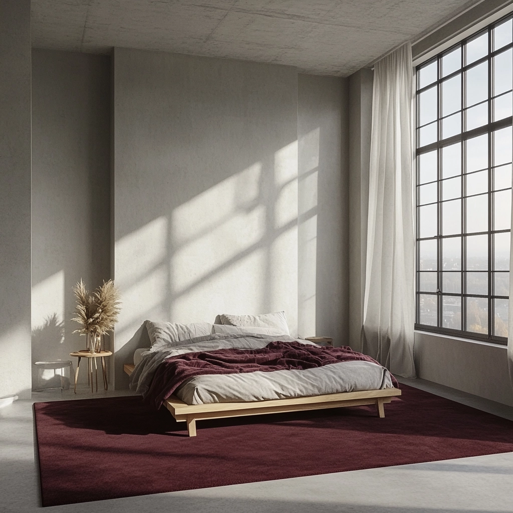 maroon carpet bedroom 9