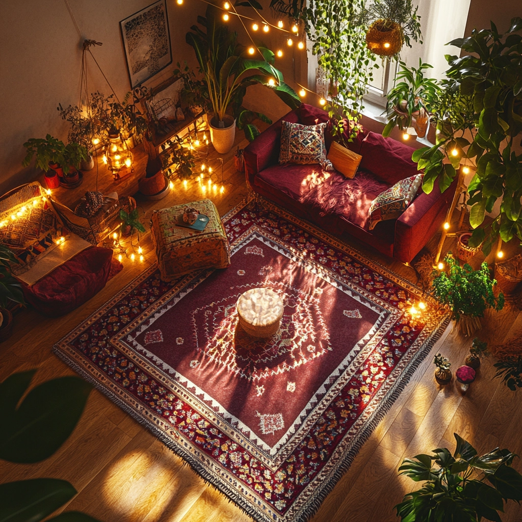 maroon carpet living room 17