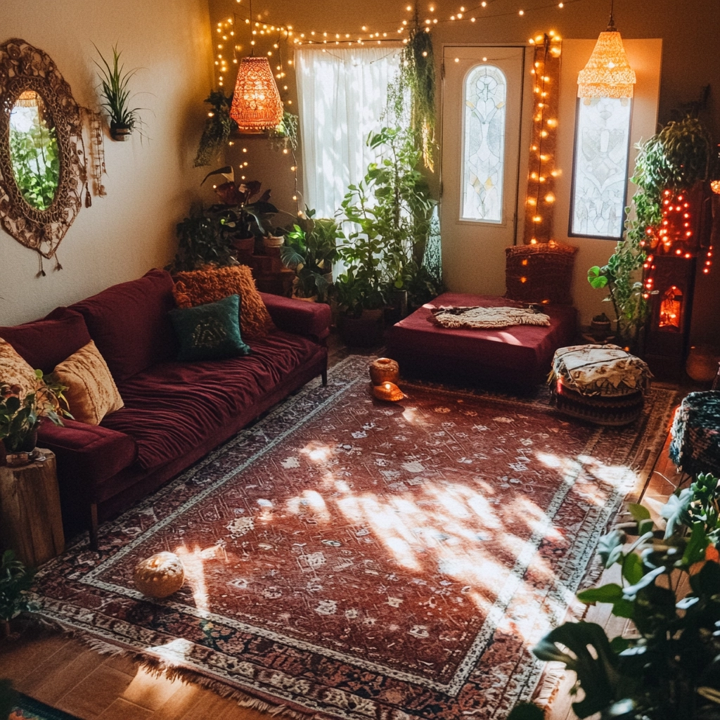 maroon carpet living room 20