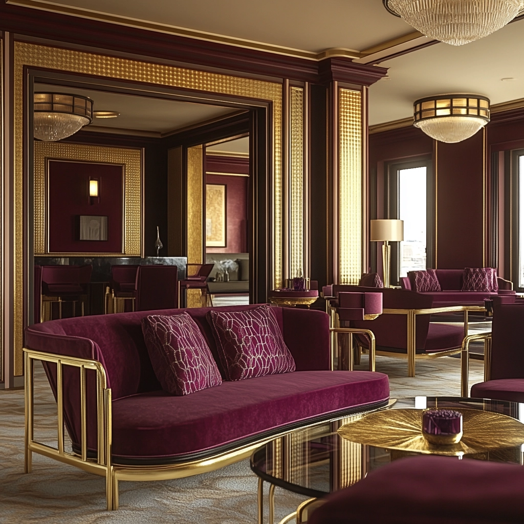 maroon carpet living room 21