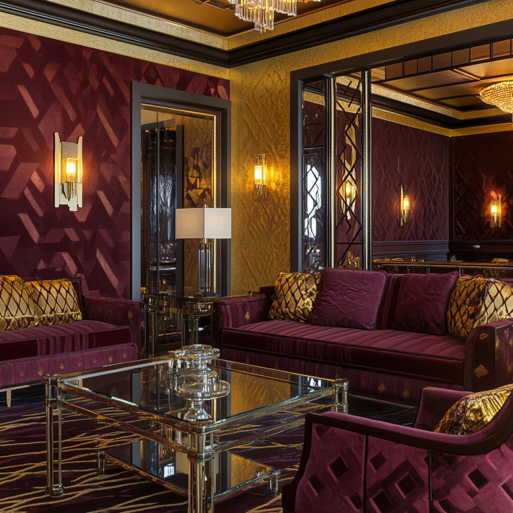 maroon carpet living room 22