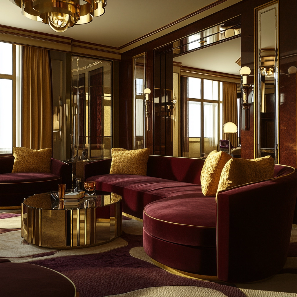 maroon carpet living room 24