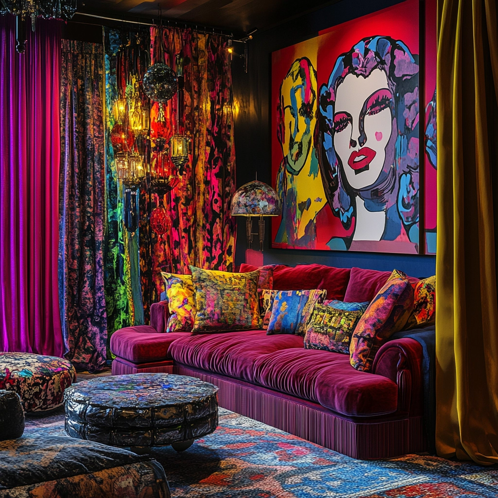 maroon carpet living room 45