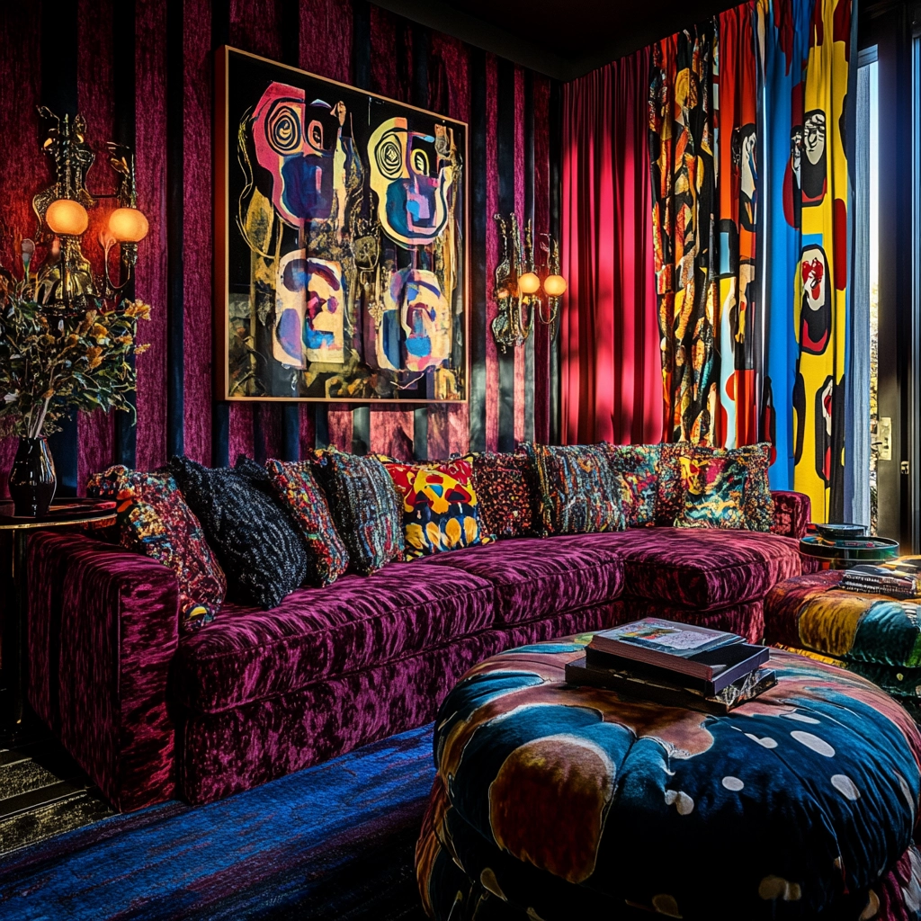 maroon carpet living room 48