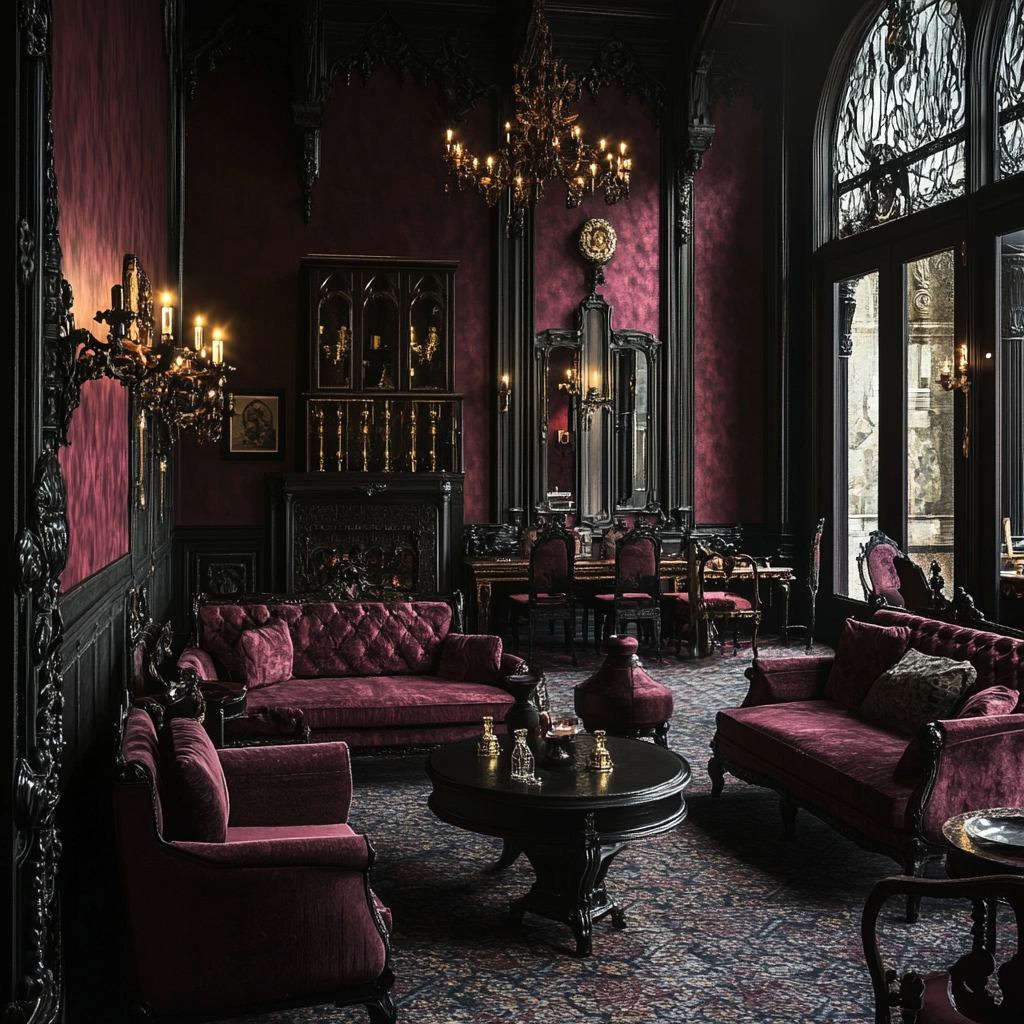 maroon carpet living room 55