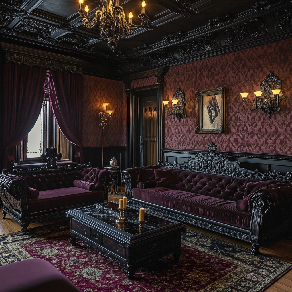 maroon carpet living room 56