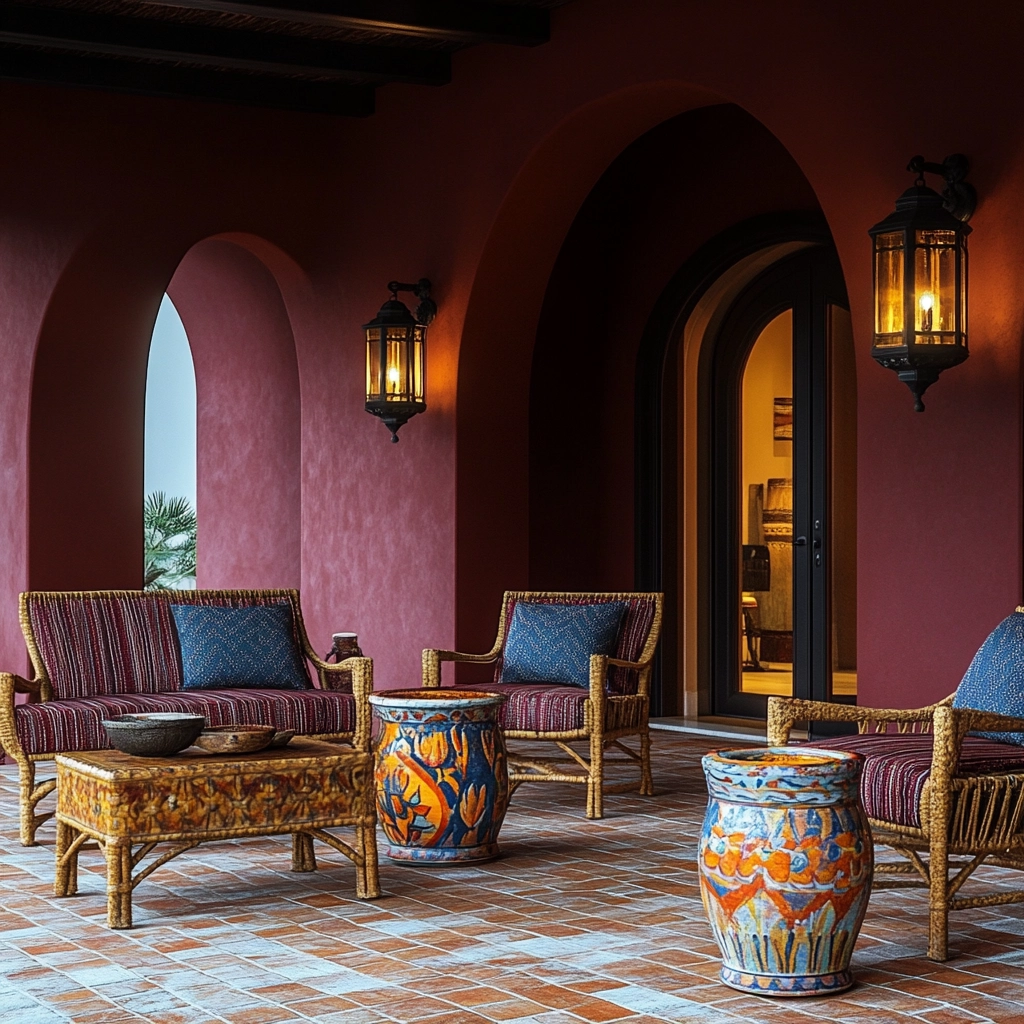 maroon carpet living room 64