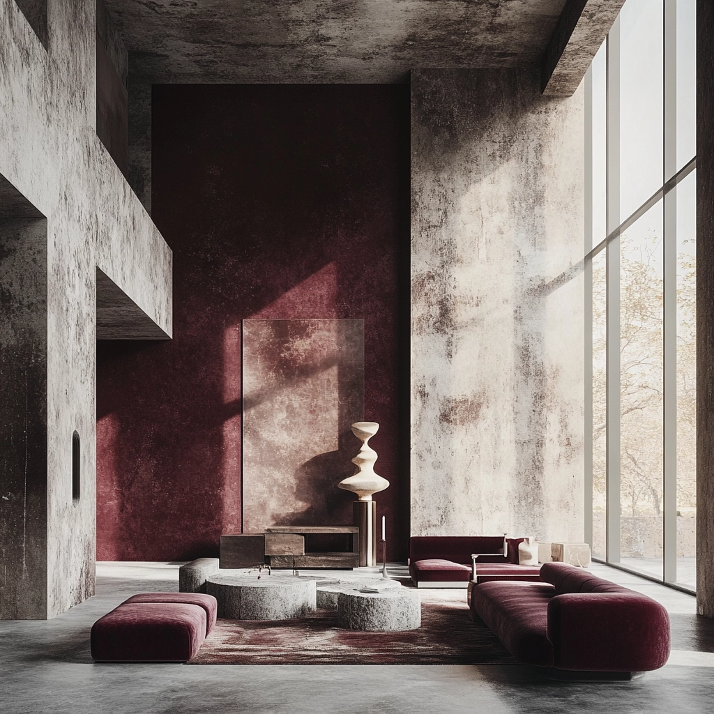 maroon carpet living room 77