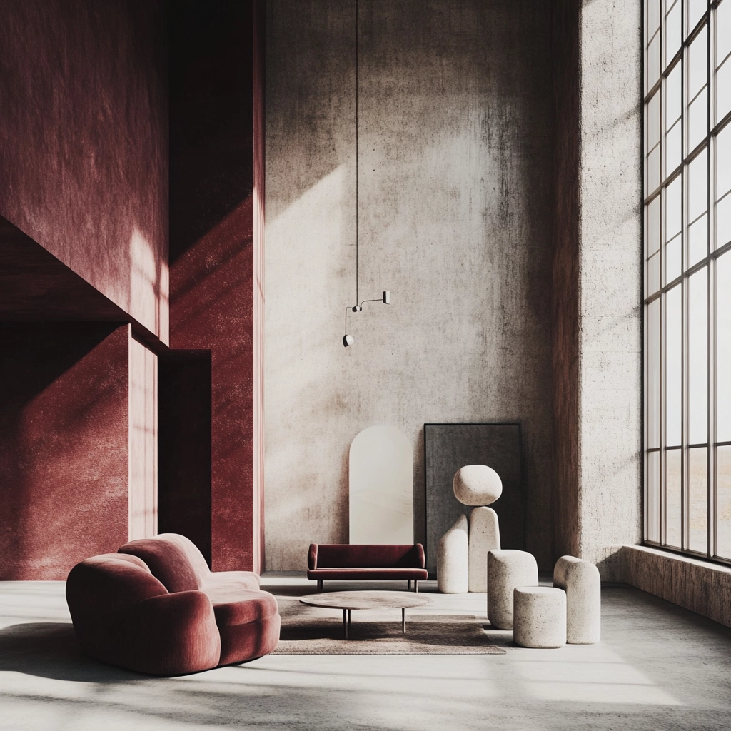 maroon carpet living room 80