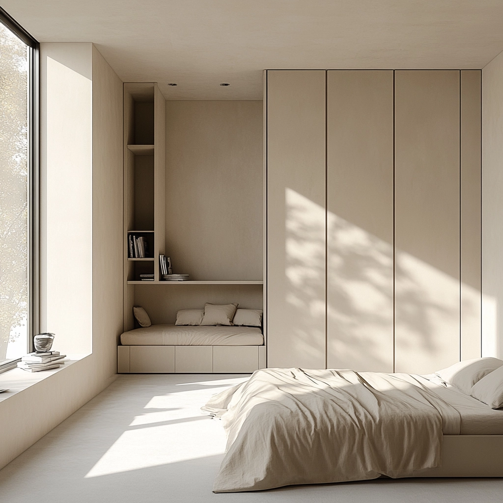 modern beige bedroom 11