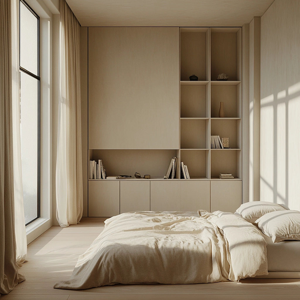 modern beige bedroom 12