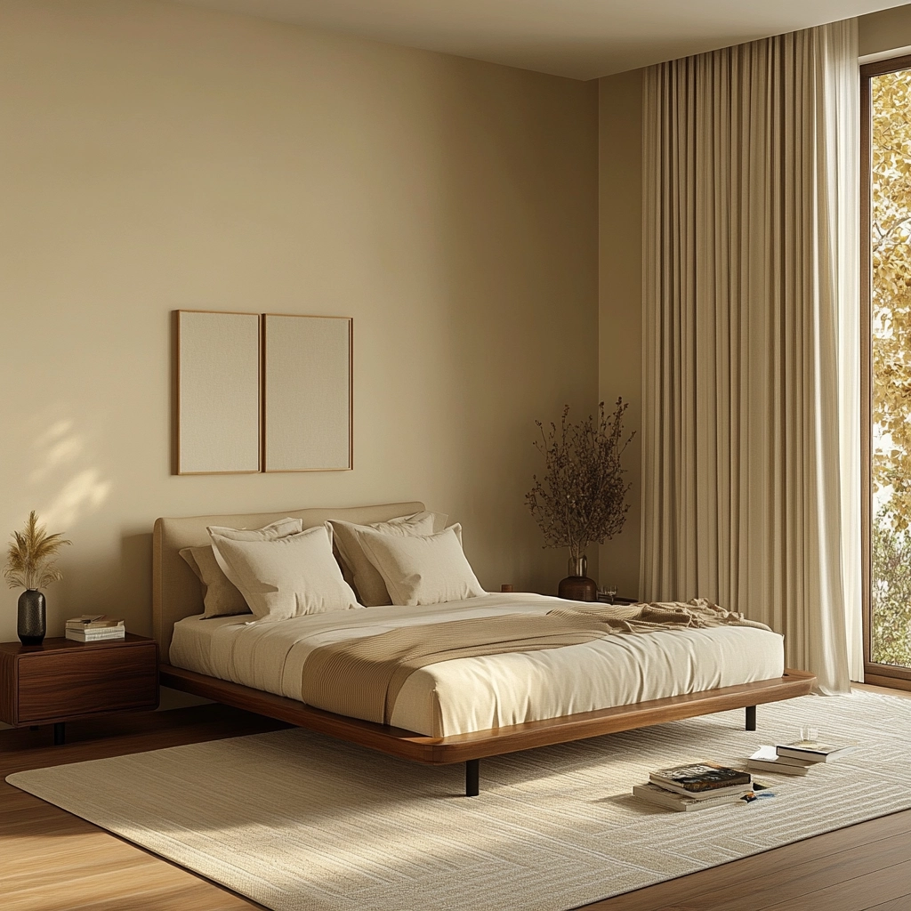 modern beige bedroom 33