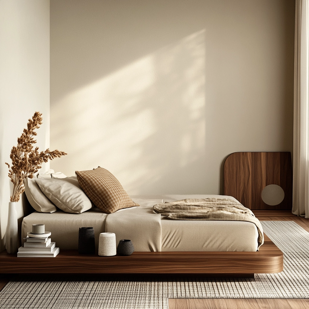 modern beige bedroom 34