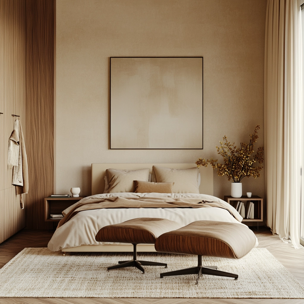 modern beige bedroom 35