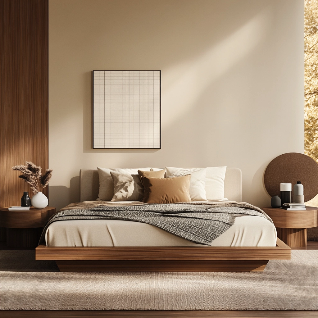 modern beige bedroom 36