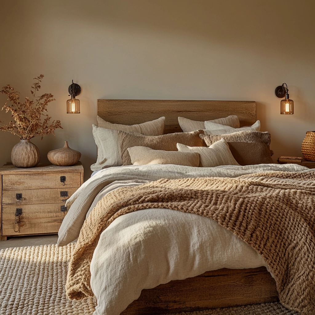 modern beige bedroom 38