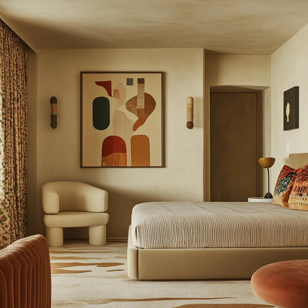 modern beige bedroom 43