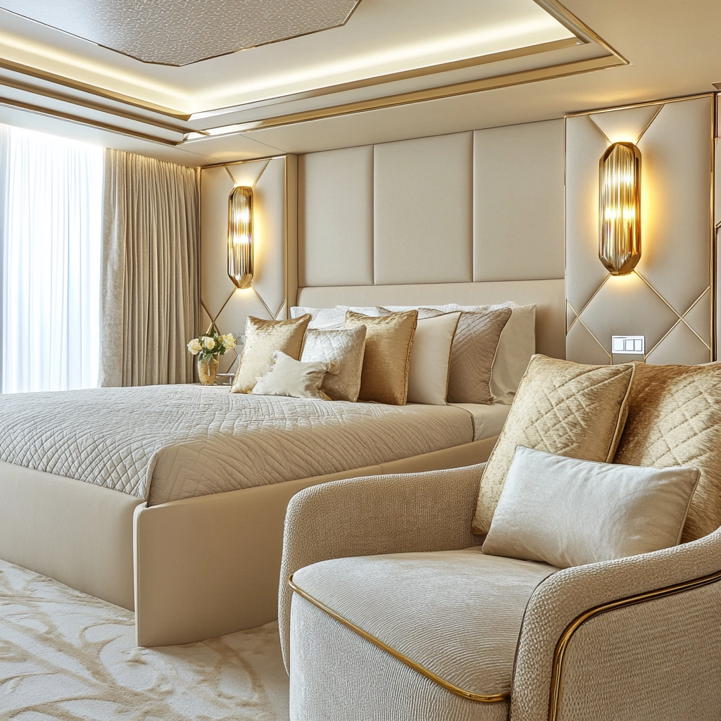 modern beige bedroom 46